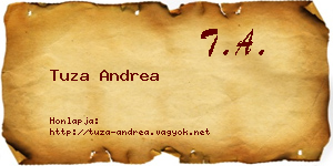 Tuza Andrea névjegykártya